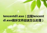 tencentdll.exe（出现tencentdl.exe损坏文件应该怎么处理）