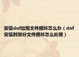 安装dnf出现文件损坏怎么办（dnf安装时部分文件损坏怎么处理）