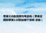 苹果110查询序列号准吗（苹果官网和苹果110到底哪个准啊 求助）