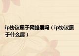 ip协议属于网络层吗（ip协议属于什么层）
