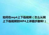 如何在mp4上下载视频（怎么从网上下载视频到MP4上详细步骤啊!）
