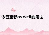 今日更新as well的用法