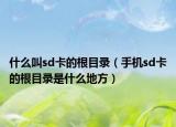 什么叫sd卡的根目录（手机sd卡的根目录是什么地方）