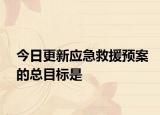 今日更新应急救援预案的总目标是