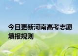 今日更新河南高考志愿填报规则