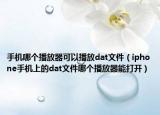 手机哪个播放器可以播放dat文件（iphone手机上的dat文件哪个播放器能打开）