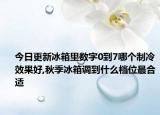 今日更新冰箱里数字0到7哪个制冷效果好,秋季冰箱调到什么档位最合适
