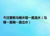 今日更新马桶水箱一直流水（马桶一直响一直出水）