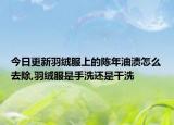 今日更新羽绒服上的陈年油渍怎么去除,羽绒服是手洗还是干洗