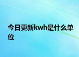 今日更新kwh是什么单位