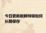 今日更新新鲜辣椒如何长期保存
