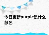 今日更新purple是什么颜色