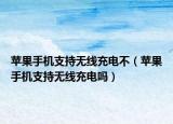 苹果手机支持无线充电不（苹果手机支持无线充电吗）