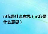 ntfs是什么意思（ntfs是什么意思）