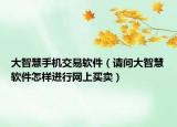 大智慧手机交易软件（请问大智慧软件怎样进行网上买卖）