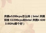 奔腾e5200cpu怎么样（Intel 奔腾双核 E2200cpu和Intel 奔腾4 630 3.0GHz那个好）