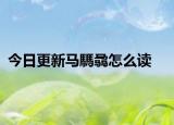 今日更新马騳骉怎么读