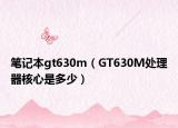 笔记本gt630m（GT630M处理器核心是多少）