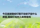 今日更新吸蚊灯吸不住蚊子是什么原因,吸蚊灯光对人体有害吗