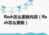 flash怎么更新内容（flash怎么更新）