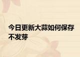 今日更新大蒜如何保存不发芽