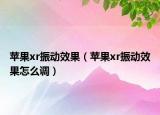 苹果xr振动效果（苹果xr振动效果怎么调）