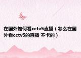 在国外如何看cctv5直播（怎么在国外看cctv5的直播 不卡的）