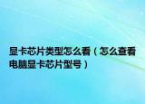 显卡芯片类型怎么看（怎么查看电脑显卡芯片型号）