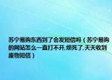 苏宁易购东西到了会发短信吗（苏宁易购的网站怎么一直打不开,烦死了,天天收到废物短信）