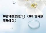 蝉古诗意思简介（《蝉》古诗意思是什么）