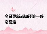 今日更新崴脚预防—静态稳定
