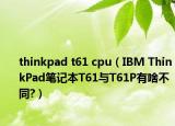 thinkpad t61 cpu（IBM ThinkPad笔记本T61与T61P有啥不同?）