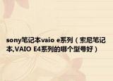 sony笔记本vaio e系列（索尼笔记本,VAIO E4系列的哪个型号好）