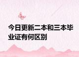今日更新二本和三本毕业证有何区别