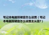 笔记本电脑双硬盘怎么设置（笔记本电脑双硬盘怎么设置主从盘?）