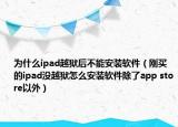 为什么ipad越狱后不能安装软件（刚买的ipad没越狱怎么安装软件除了app store以外）