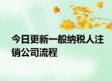 今日更新一般纳税人注销公司流程