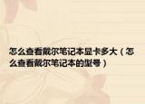 怎么查看戴尔笔记本显卡多大（怎么查看戴尔笔记本的型号）