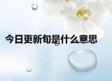 今日更新旬是什么意思