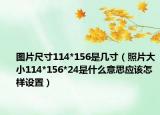 图片尺寸114*156是几寸（照片大小114*156*24是什么意思应该怎样设置）