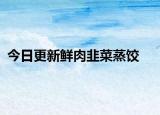 今日更新鲜肉韭菜蒸饺