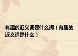 有趣的近义词是什么词（有趣的近义词是什么）