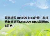 联想扬天 m4600 bios升级（怎样给联想扬天M4600V BIOS设置USB开启）