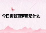 今日更新菠萝蜜是什么