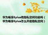华为畅享8plus有隐私空间功能吗（华为畅享8plus怎么开启隐私空间）