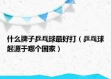 什么牌子乒乓球最好打（乒乓球起源于哪个国家）