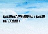 动车提前几天检票进站（动车提前几天售票）