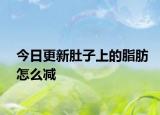 今日更新肚子上的脂肪怎么减