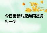 今日更新八兄弟同赏月打一字