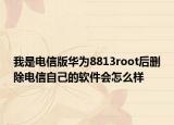 我是电信版华为8813root后删除电信自己的软件会怎么样